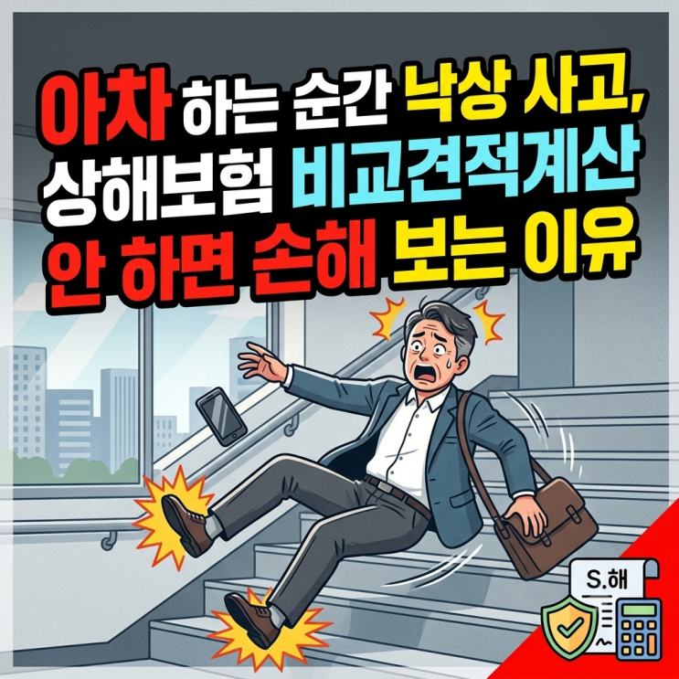  아차 하는 순간 낙상 사고, 상해보험 비교견적계산 안 하면 손해 보는 이유