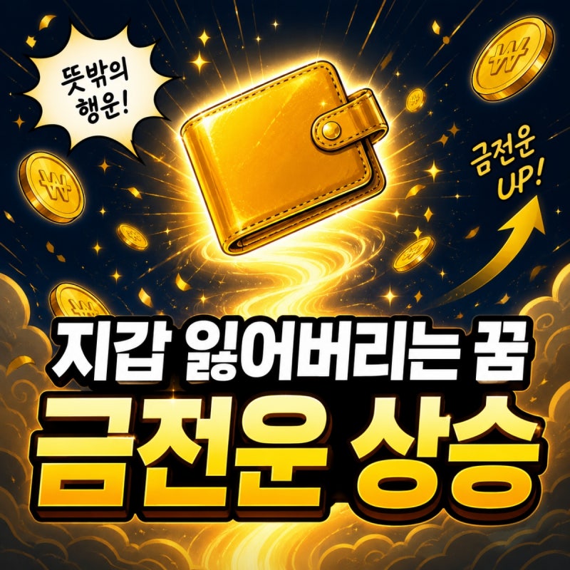 지갑 잃어버리는 꿈, 액운 빠지고 금전운 터진다