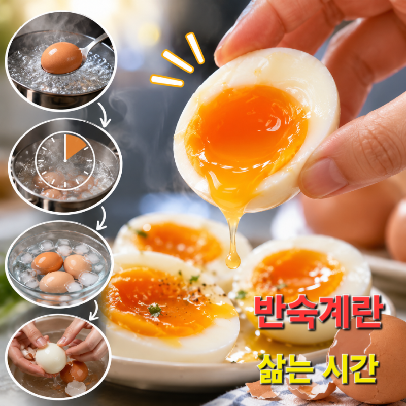반숙계란 삶는 시간부터 껍질 훌러덩 잘 까지는 법 총정리
