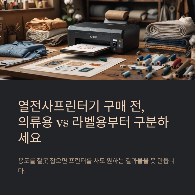 열전사프린터기 구매 전 의류용과 라벨용부터 구분하기