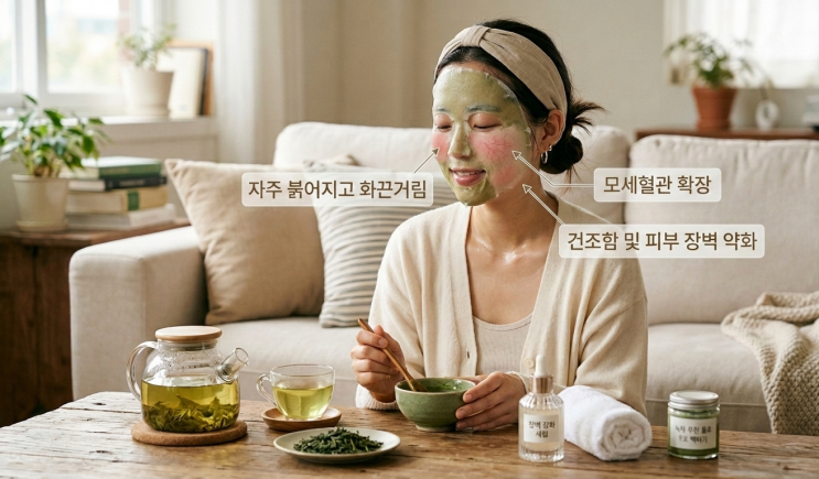  얼굴이 자꾸 달아오르고 예민해질 때 체크할 피부 상태