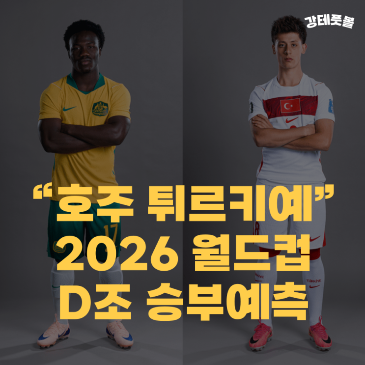 호주 <b>튀르키예</b>, 2026 월드컵 D조 조별리그 경기 예측