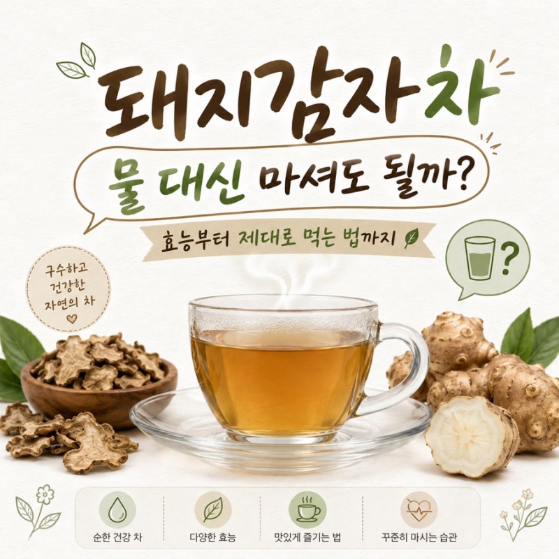 돼지감자차 물 대신 마셔도 될까? 효능 알고 재대로 먹는법
