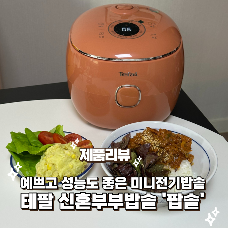 예쁘고 성능도 좋은 미니전기밥솥 테팔 신혼부부밥솥 '팝솥'