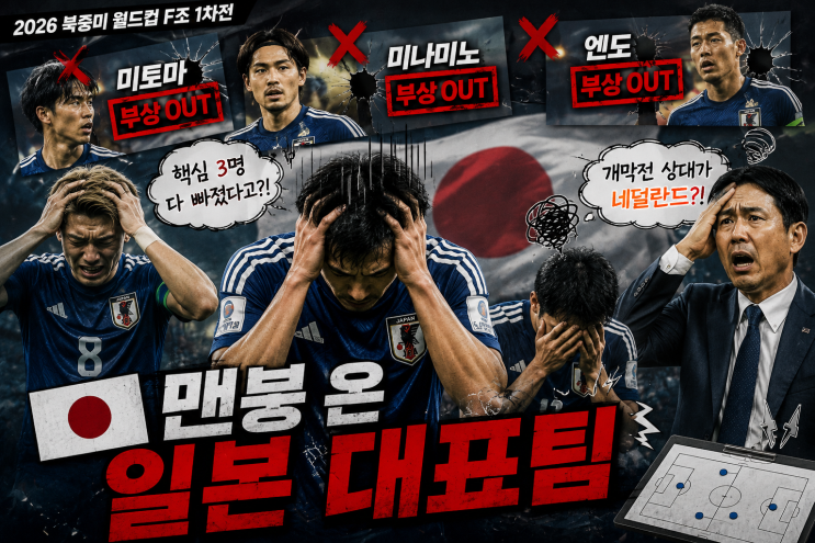  일본 네덜란드 월드컵, 미토마 엔도 미나미노 빠졌는데 조 1위 노린다