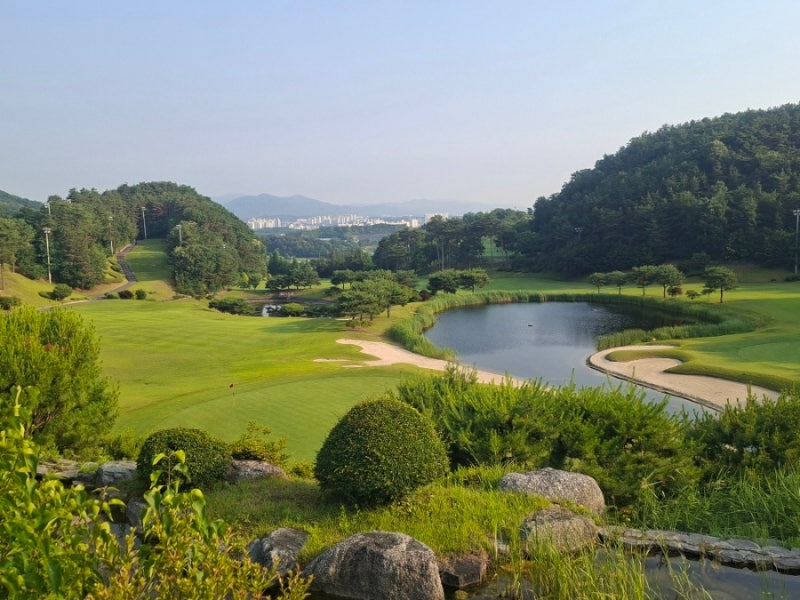 골프존카운티 화랑cc 원낭자코스 6월 라운드 후기, 공략법