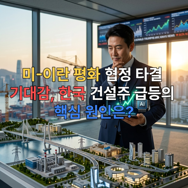 <b>미-이란 평화</b> 협정 <b>타결</b> 기대감, 한국 건설주 급등의 핵심 원인은?