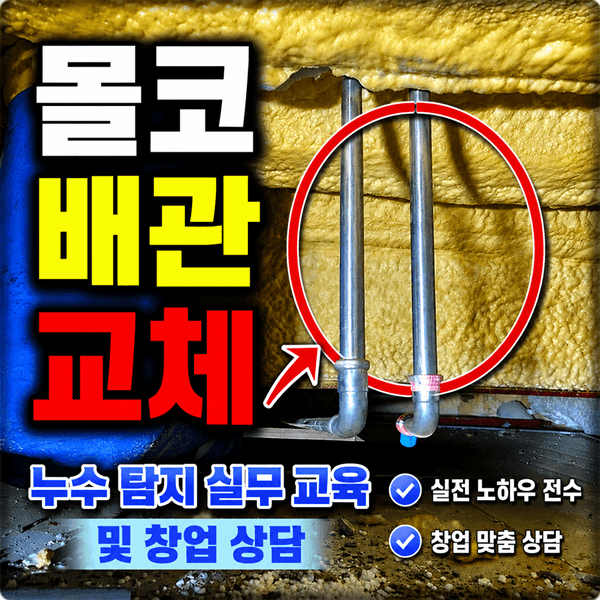  누수 탐지 전문 업체 누수 해결사 문막 몰코 배관 교체 2일차 후기 (교육 및 창업 상담)