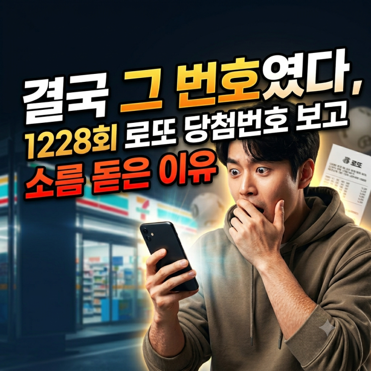  결국 그 번호였다, 1228회 로또 당첨번호 보고 소름 돋은 이유