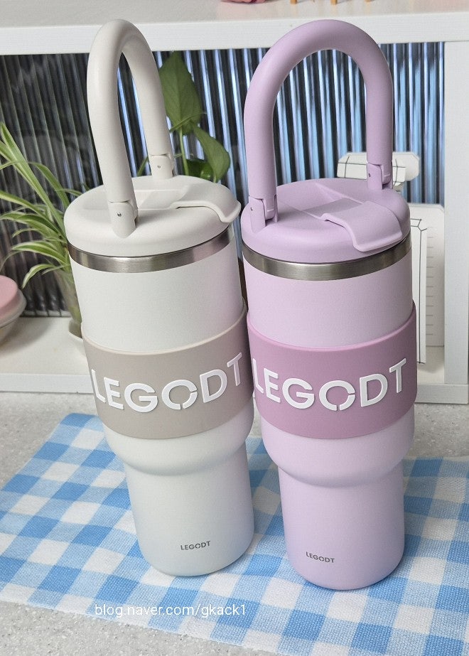 대용량 레고트 텀블러 1000ml, 손잡이 그립감 컬러감 좋은 텀플러