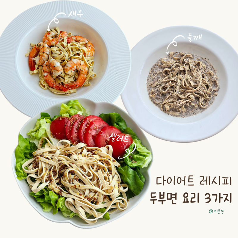 다이어트 레시피, 두부면 요리 3가지