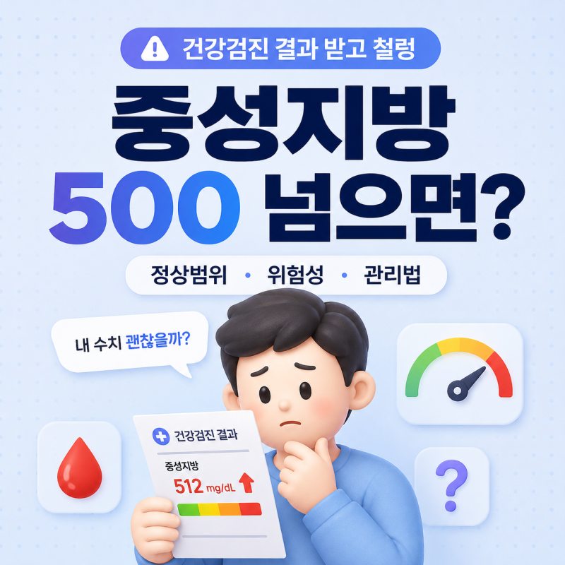 "건강검진 결과 받고 가슴이 철렁했어요" 중성지방 500 넘으면 생기는 일