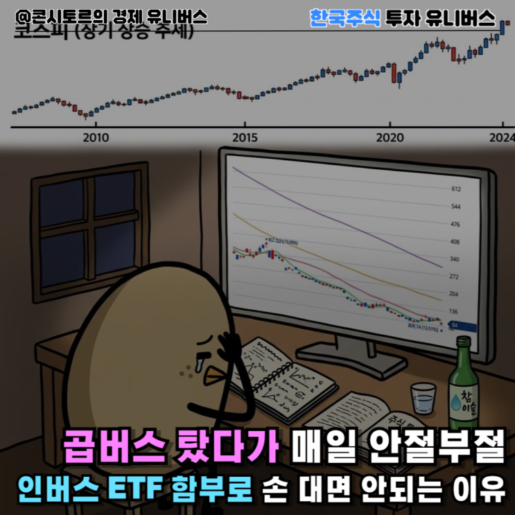 "곱버스 탔다가 매일 안절부절" <b>인버스</b> ETF 함부로 손 대면 안... 