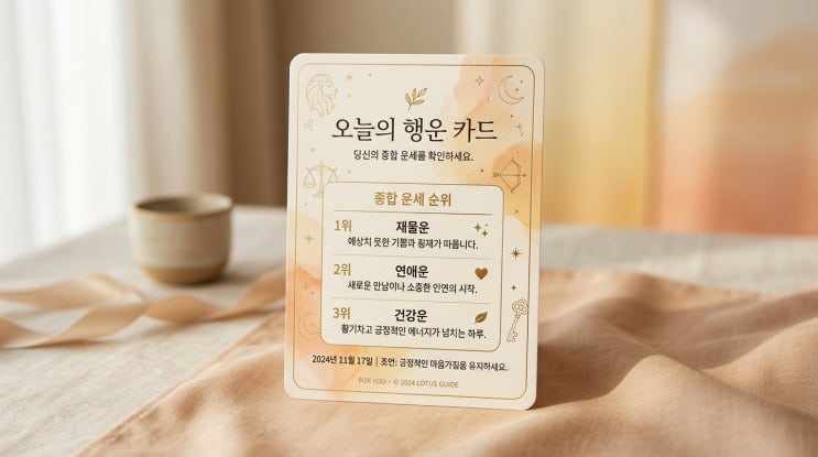  2026년 6월 다섯째 주 띠별 운세, 6월 29일부터 7월 5일까지 풀리는 띠 막히는 띠 재물 직장 연애 흐름 총정리