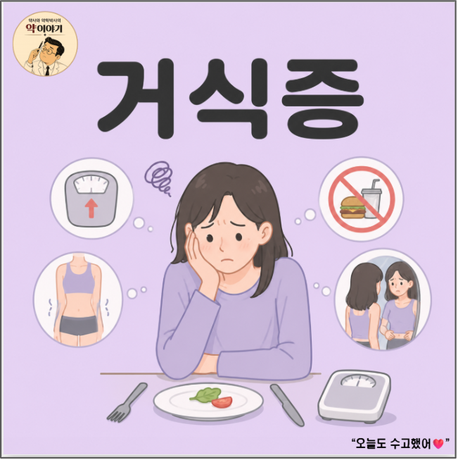 거식증(신경성 식욕부진증), "음식과 몸에 대한 두려움에서 회복하는 법" — 약사가 풀어쓰는....