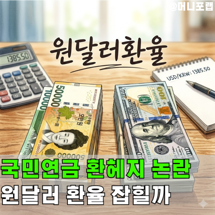  국민연금 환헤지 논란, 원달러환율 잡힐까 코스피엔 호재일까