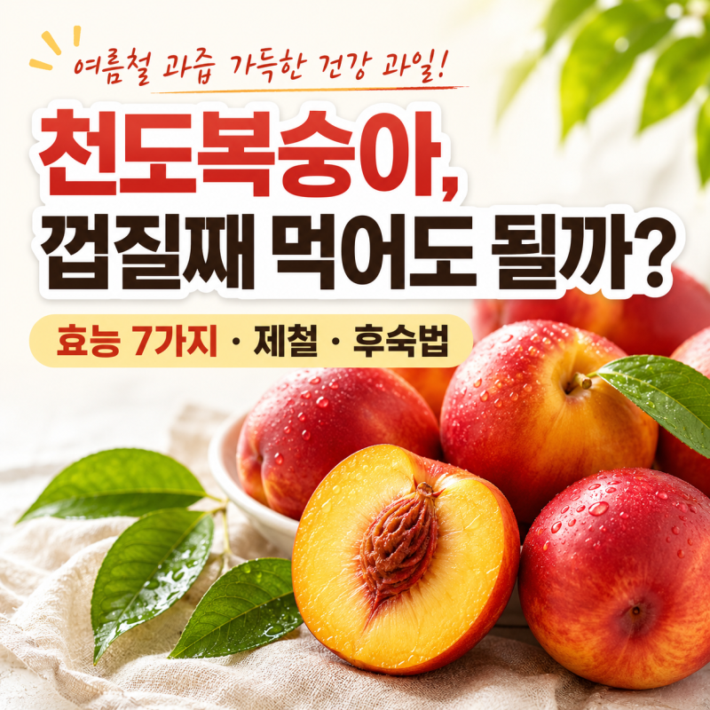 천도복숭아 언제 제철 ? 후숙 천도복숭아효능