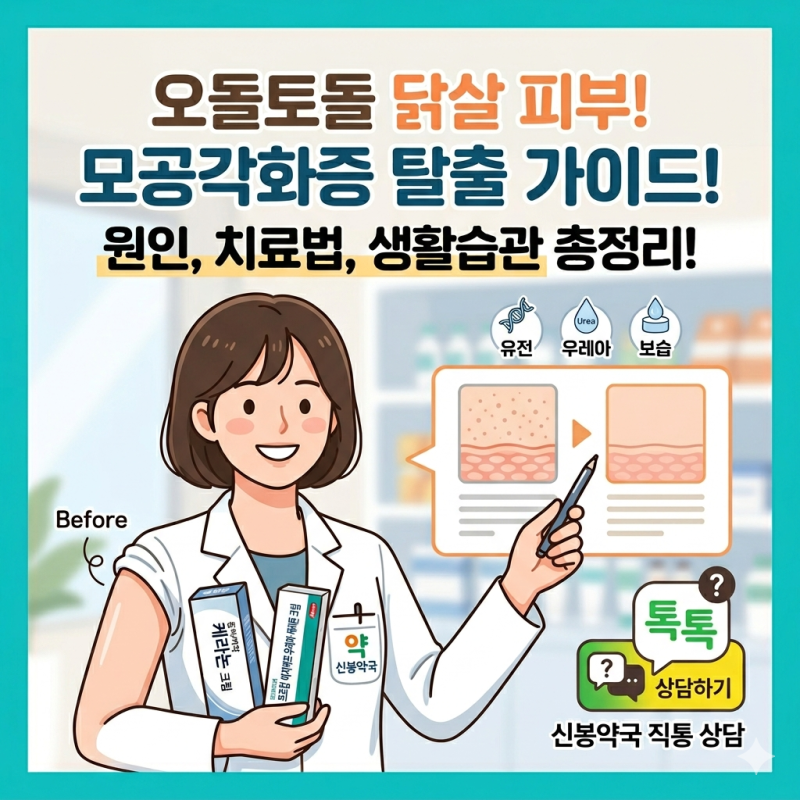 흔히 말하는 ‘닭살 피부’, 모공각화증의 모든 것: 원인부터 논문 기반 솔루션까지 총정리