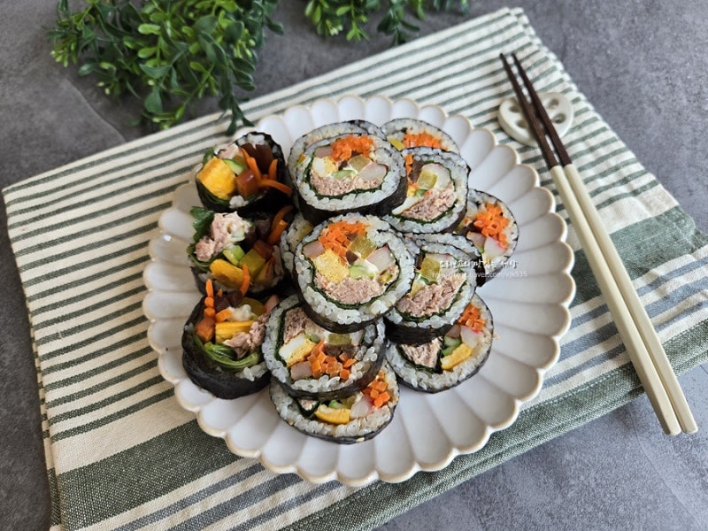 고추 참치김밥 만들기 김밥 맛있게 싸는 법 레시피