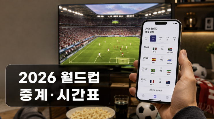  2026 월드컵 TV·모바일 중계 보는 법, 시간표 확인 순서