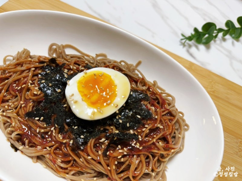 메밀비빔국수 양념장 메밀면 요리 레시피 메밀국수 레시피
