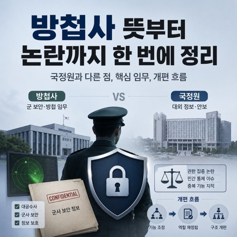 방첩사 뜻부터 논란까지 한 번에 정리 국정원과 다른 점, 핵심 임무, 개편 해체