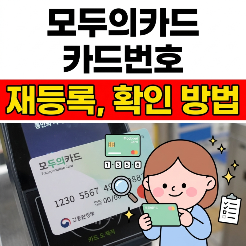 K패스 모두의카드 카드번호 재등록 방법, 확인 방법 (7월 7일 기한)