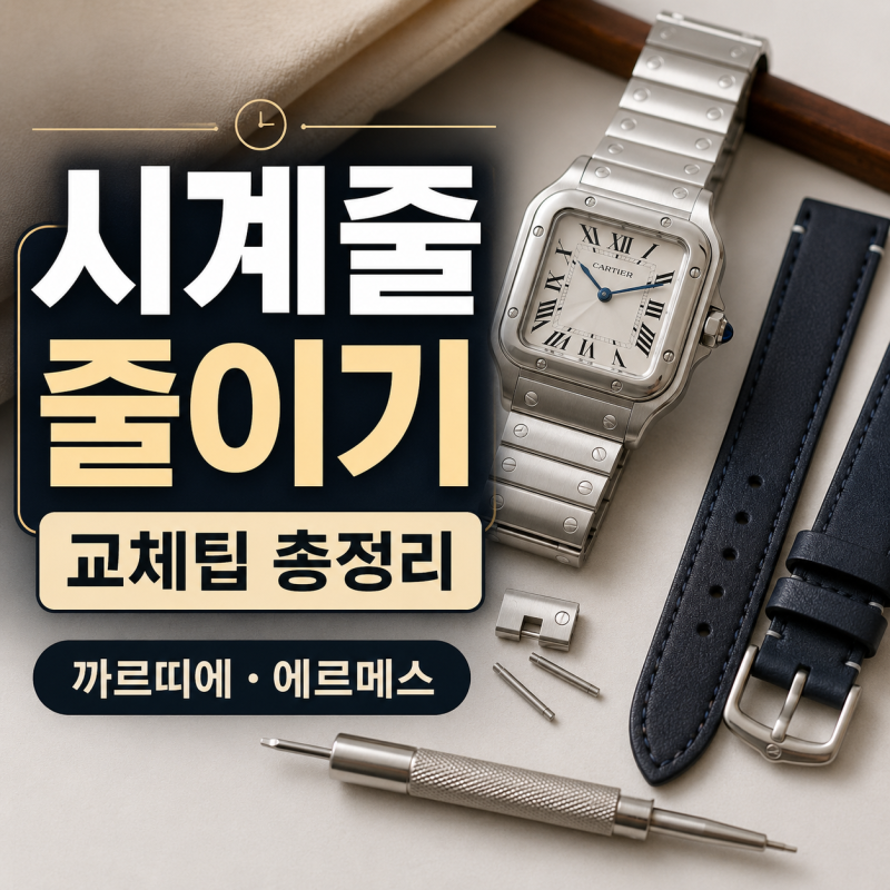 메탈 시계줄줄이기 줄이는법, 까르띠에 에르메스 시계줄교체까지 정리