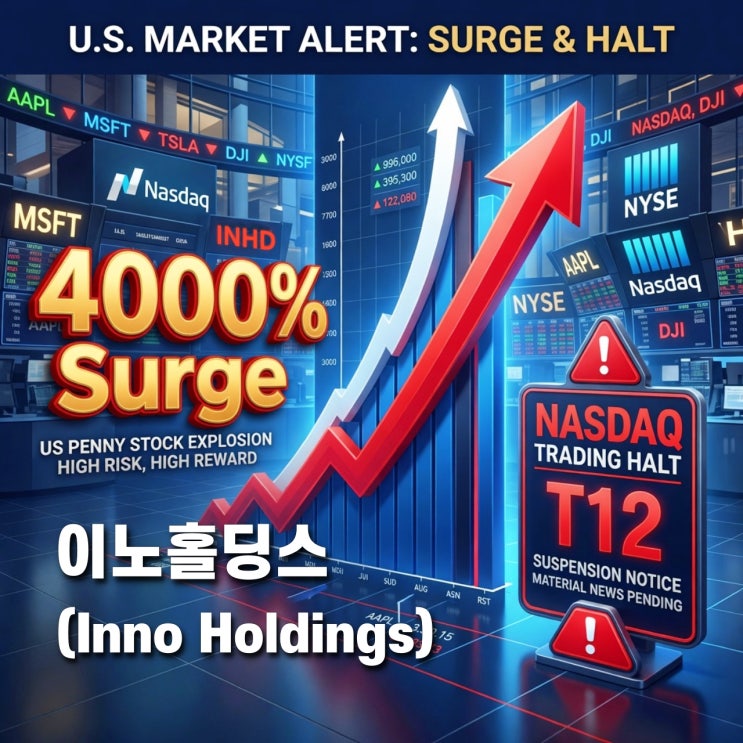  4000% 폭등한 이노홀딩스, 나스닥 T12 거래정지가 더 중요한 이유