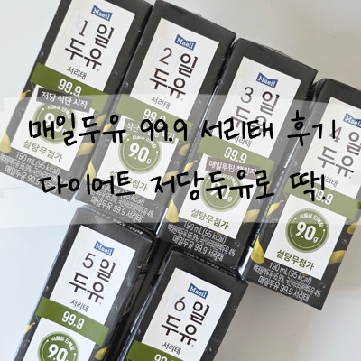 매일두유 99.9 서리태 후기, 다이어트 저당두유로 딱!