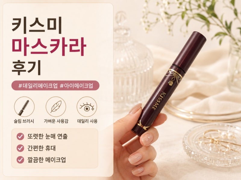 키스미 히로인 메이크 롱엔컬 마스카라 후기, 키스미 마스카라 컬링력 솔직 리뷰