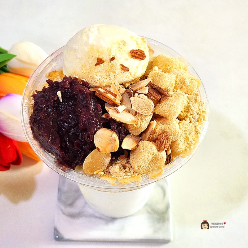 설빙 신메뉴 팥인절미 컵빙수 후기, 가격·칼로리·맛은?