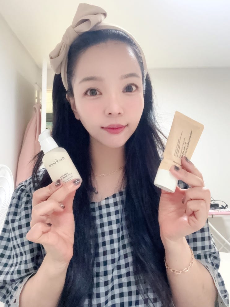  넾다세일 득템! 허블룸 콤부차 세럼 + 비건 톤업 선크림 화잘먹 루틴 찐후기