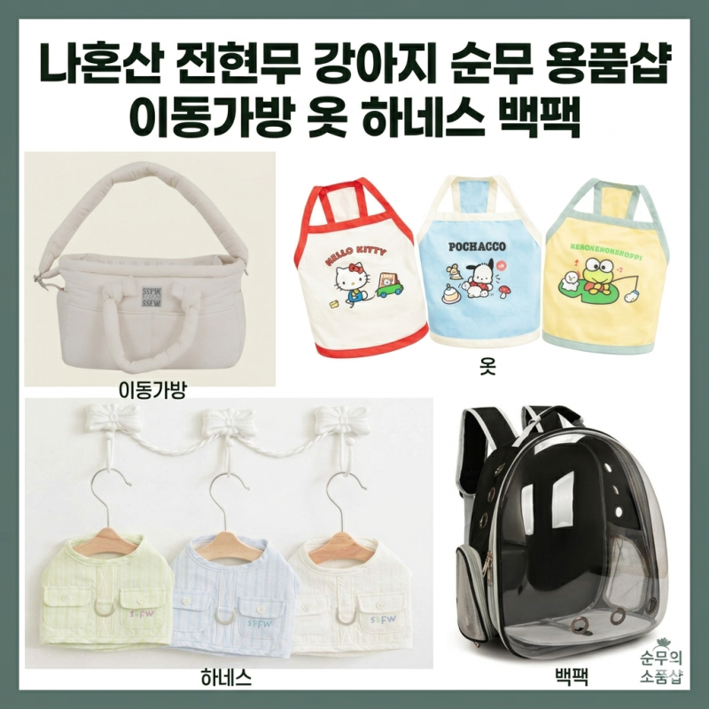 나혼산 전현무 강아지 순무 용품샵 이동가방 옷 하네스 백팩 정보 총정리!