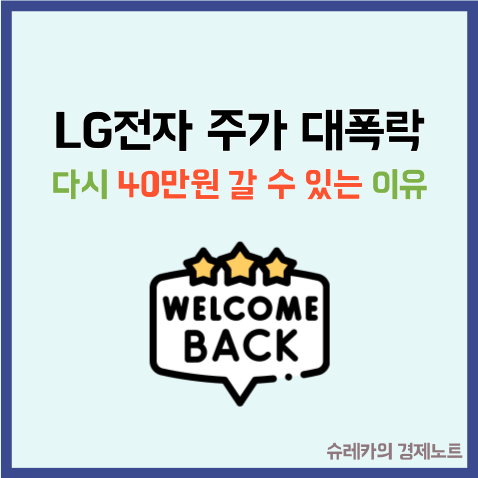  "LG전자 주가 대폭락"에도 다시 40만원 갈 수 밖에 없는 이유