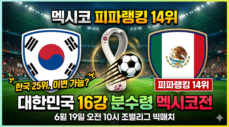 [취재노트] <b>멕시코</b> 피파랭킹 몇 위일까? 대한민국 <b>월드컵 일정</b>... 