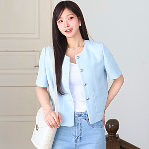 로엠 올데이 트위드 반팔자켓, 하객룩 데이트룩 출근룩 고민 한 번에 끝내기