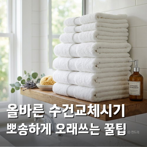  수건교체시기 꿉꿉한 쉰내 없애는 방법 관리 꿀팁까지