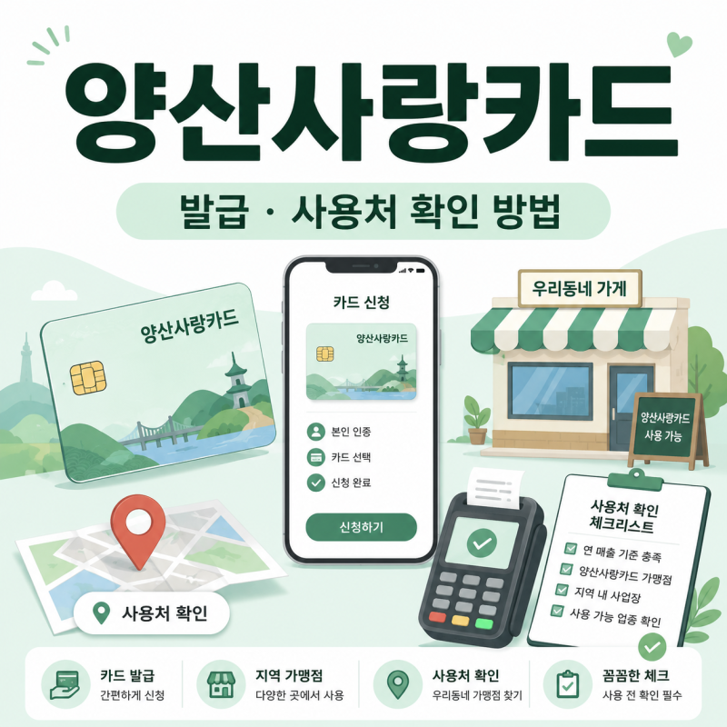 양산사랑카드 어디서 쓰고 어떻게 발급할까?