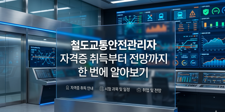  철도교통안전관리자 자격증 취득부터 전망까지 한 번에 알아보기