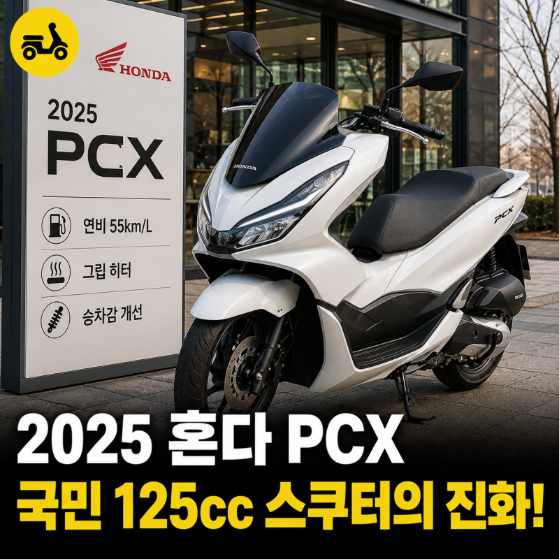 2025 혼다 PCX 125CC 스쿠터 정보, 연비 가격 제원 총정리