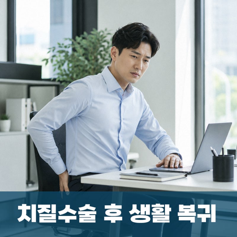 부산 명지 치질수술 후 출근·운전·운동, 당일퇴원 이후 생활 복귀 기준 - 마산, 창원,진해,김....