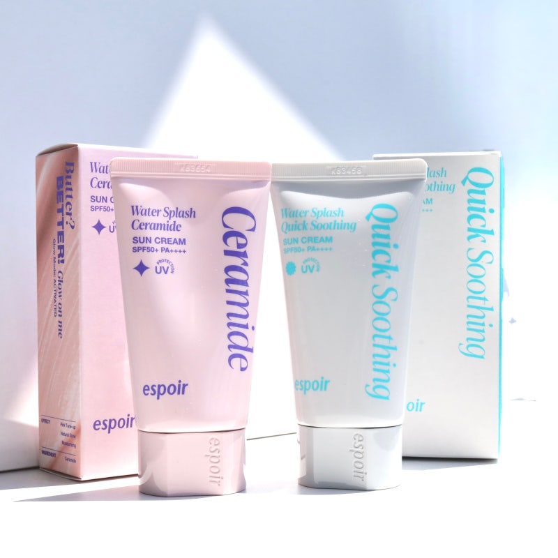 화잘먹선크림 추천! NEW 에스쁘아 워터스플래쉬 세라마이드, 퀵수딩 선크림 비교+솔직후기!