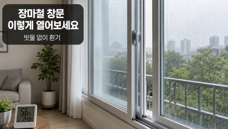  장마철 창문 이렇게 열면 빗물 없이 환기됩니다