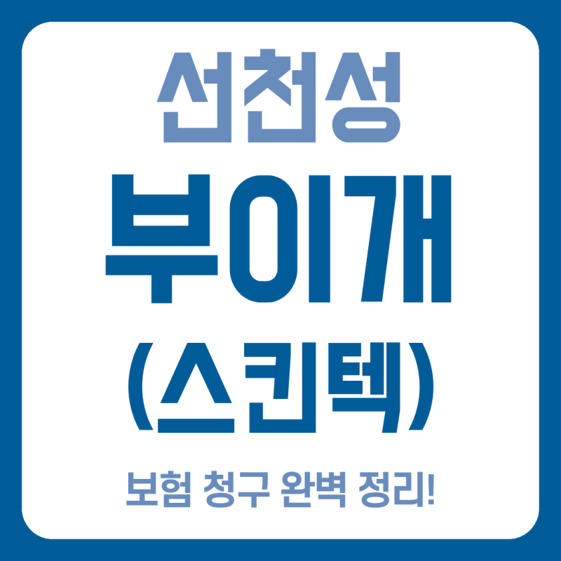 선천성 부이개·신생아 부이개(스킨텍) 보험 청구 완벽정리!