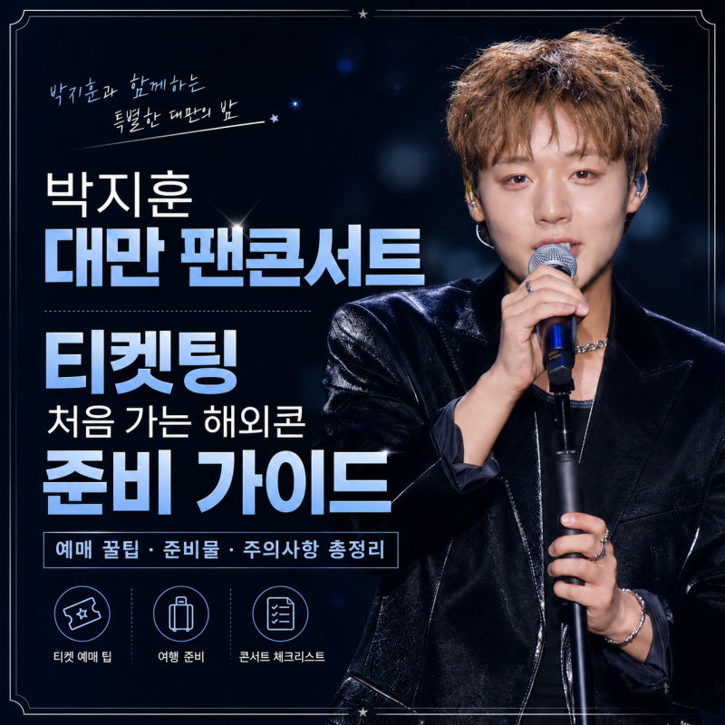 박지훈 대만 팬콘서트 티켓팅 처음 가는 해외콘 준비 가이드