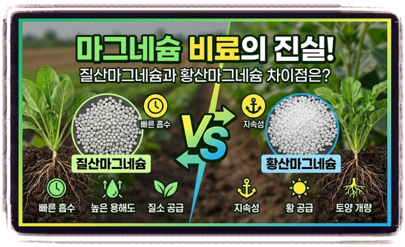 마그네슘 비료의 진실! 질산마그네슘과 황산마그네슘 차이점은?