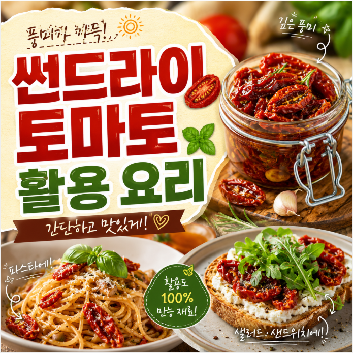 썬드라이 토마토 활용 요리 넘쳐나는 방울토마토로 만든 수제 홈쿡 레시피 4가지 (보관법 포....