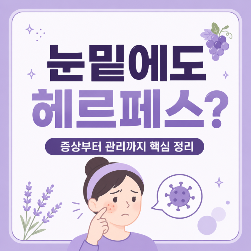 눈밑에도 헤르페스가 생길까? 아시클로버 크림 사용법까지 약사가 알려드립니다