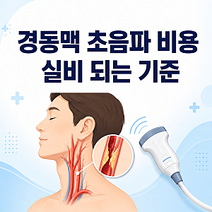 경동맥 초음파 검사 비용, 실비 되는 기준부터 확인